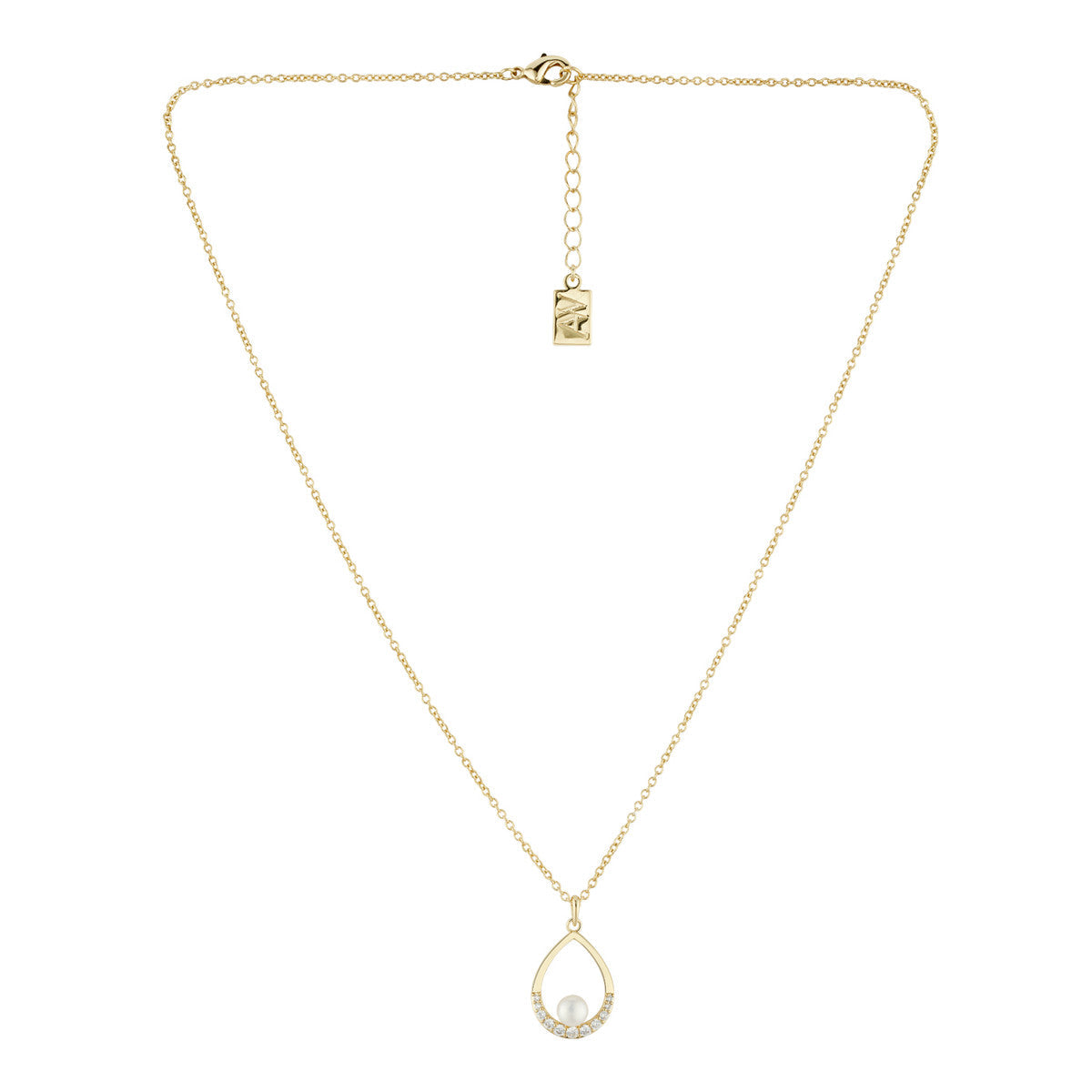 August Woods Gold Freshwater Pearl Oval Necklace