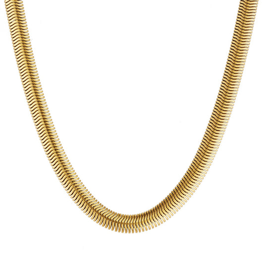 Over & Over Gold Puffy Snake Chain Necklace