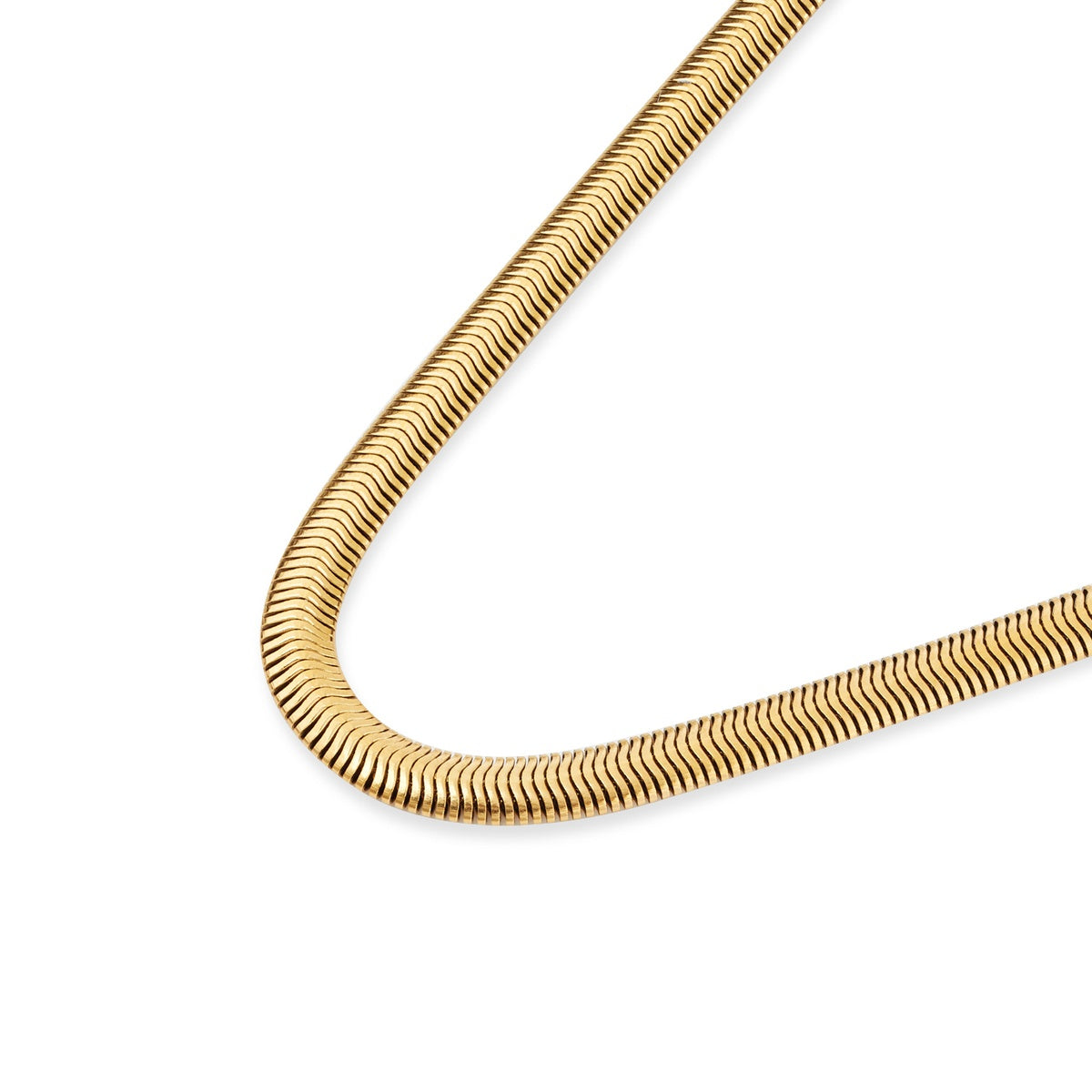 Over & Over Gold Puffy Snake Chain Necklace