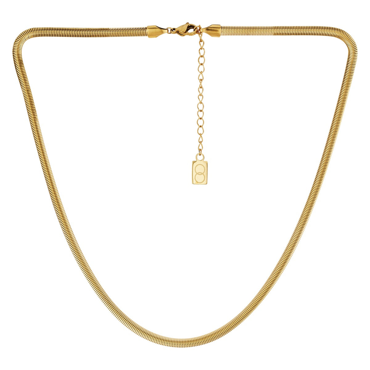 Over & Over Gold Puffy Snake Chain Necklace