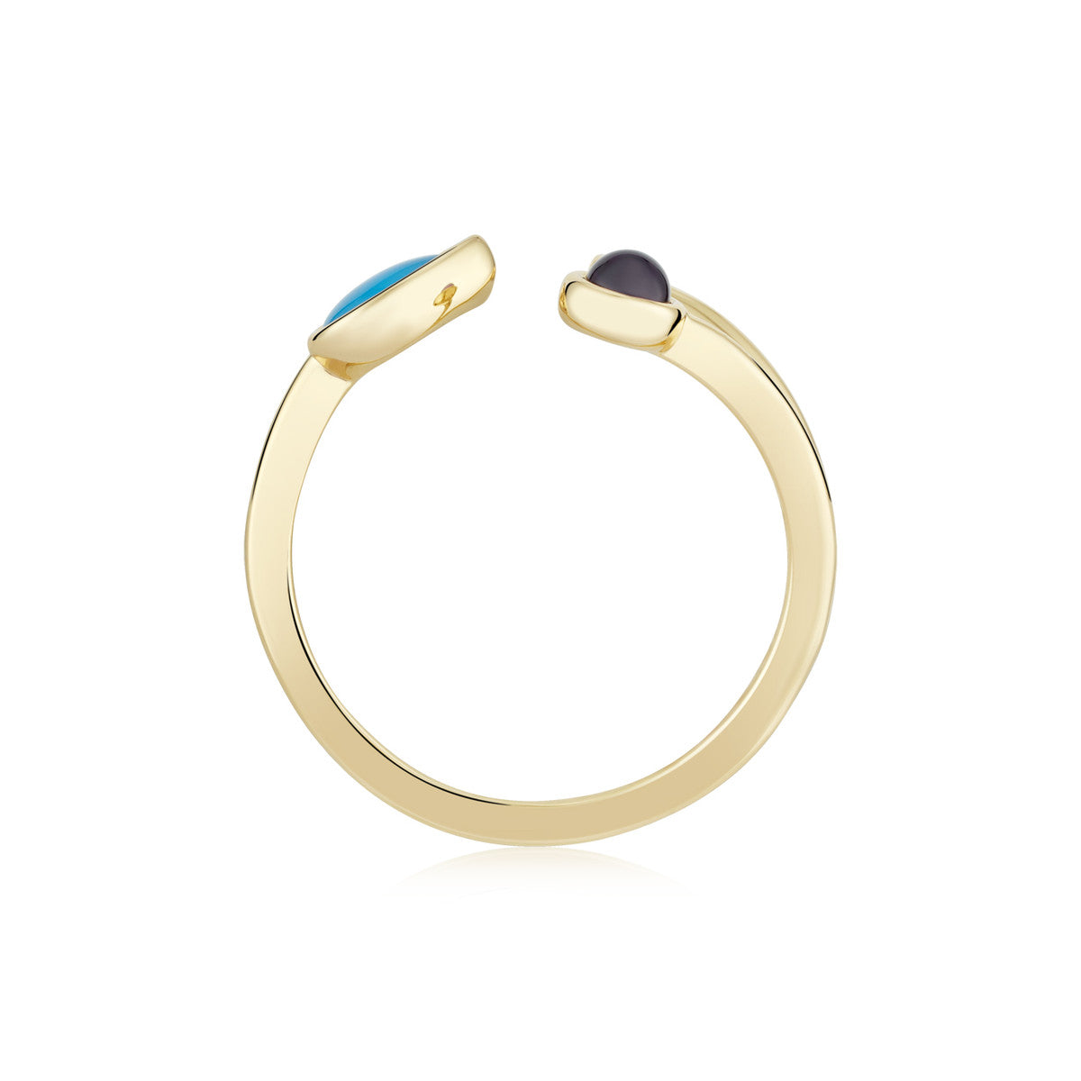 August Woods Gold Adjustable Agate Amethyst Ring