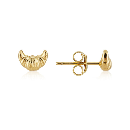 Argento Gold Croissant Stack Stud Earrings