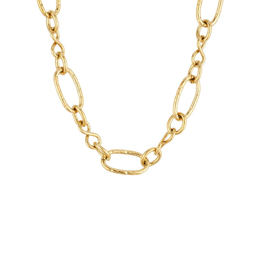 Over & Over 14k Gold Stainless Steel Large Paperclip Necklace