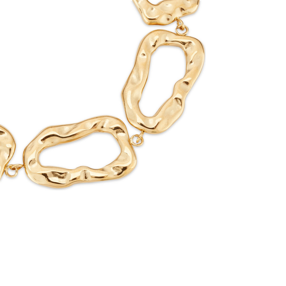 Over & Over 14k Gold Stainless Steel Molten Chain Bracelet