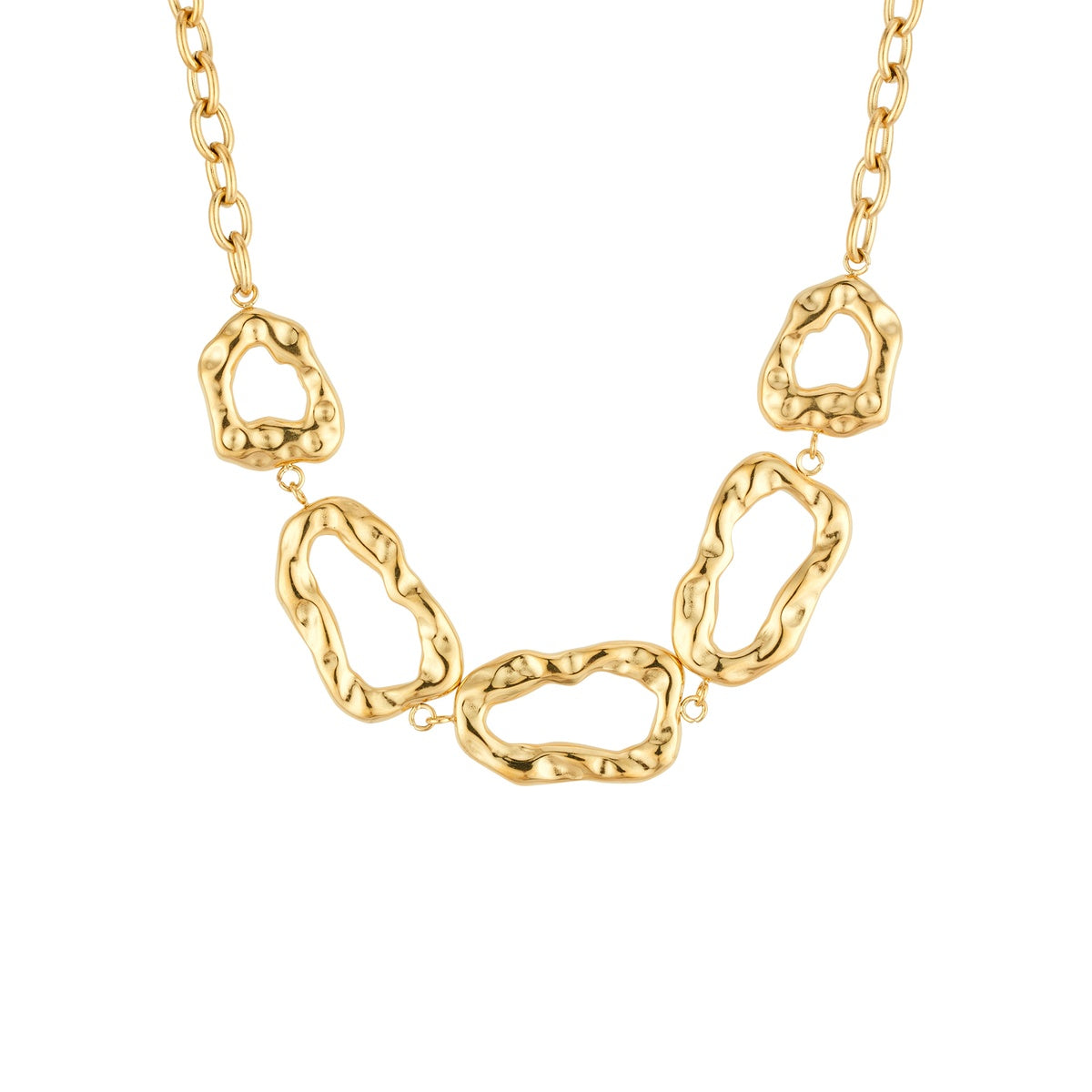 Over & Over 14k Gold Stainless Steel Molten Chain Necklace