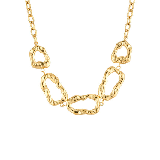 Over & Over 14k Gold Stainless Steel Molten Chain Necklace