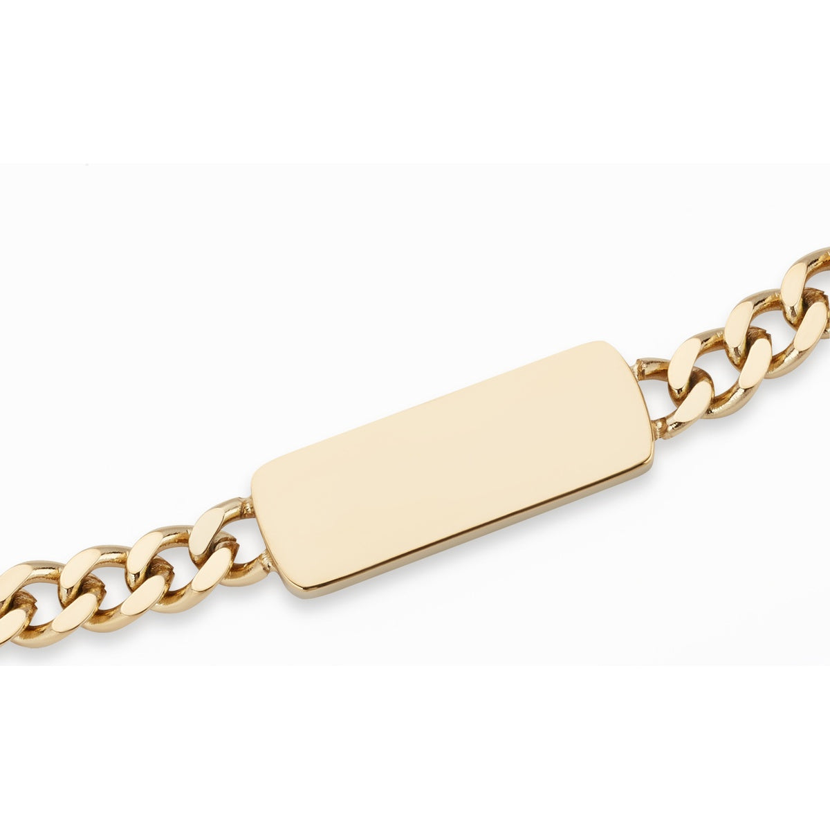 Over & Over 14k Gold Stainless Steel Men's Engravable Bar Bracelet