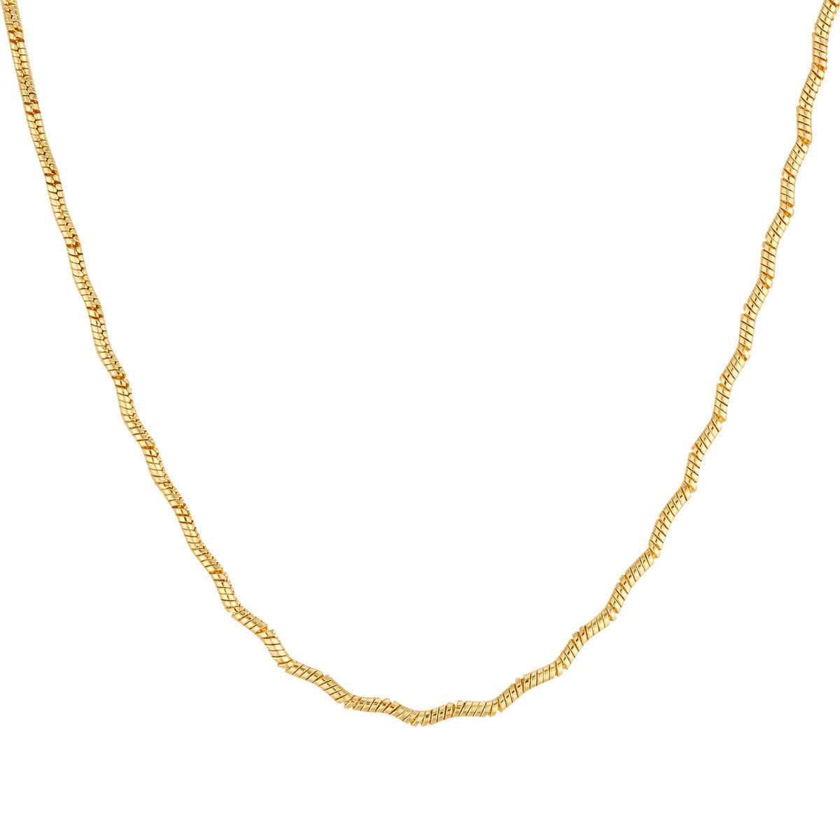 August Woods Gold Wave Chain Necklace