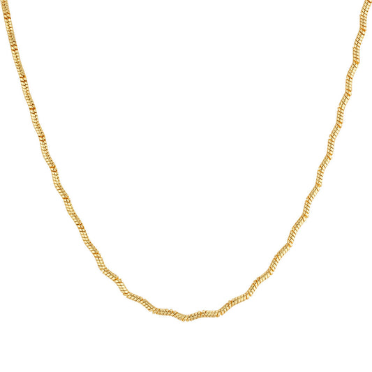 August Woods Gold Wave Chain Necklace
