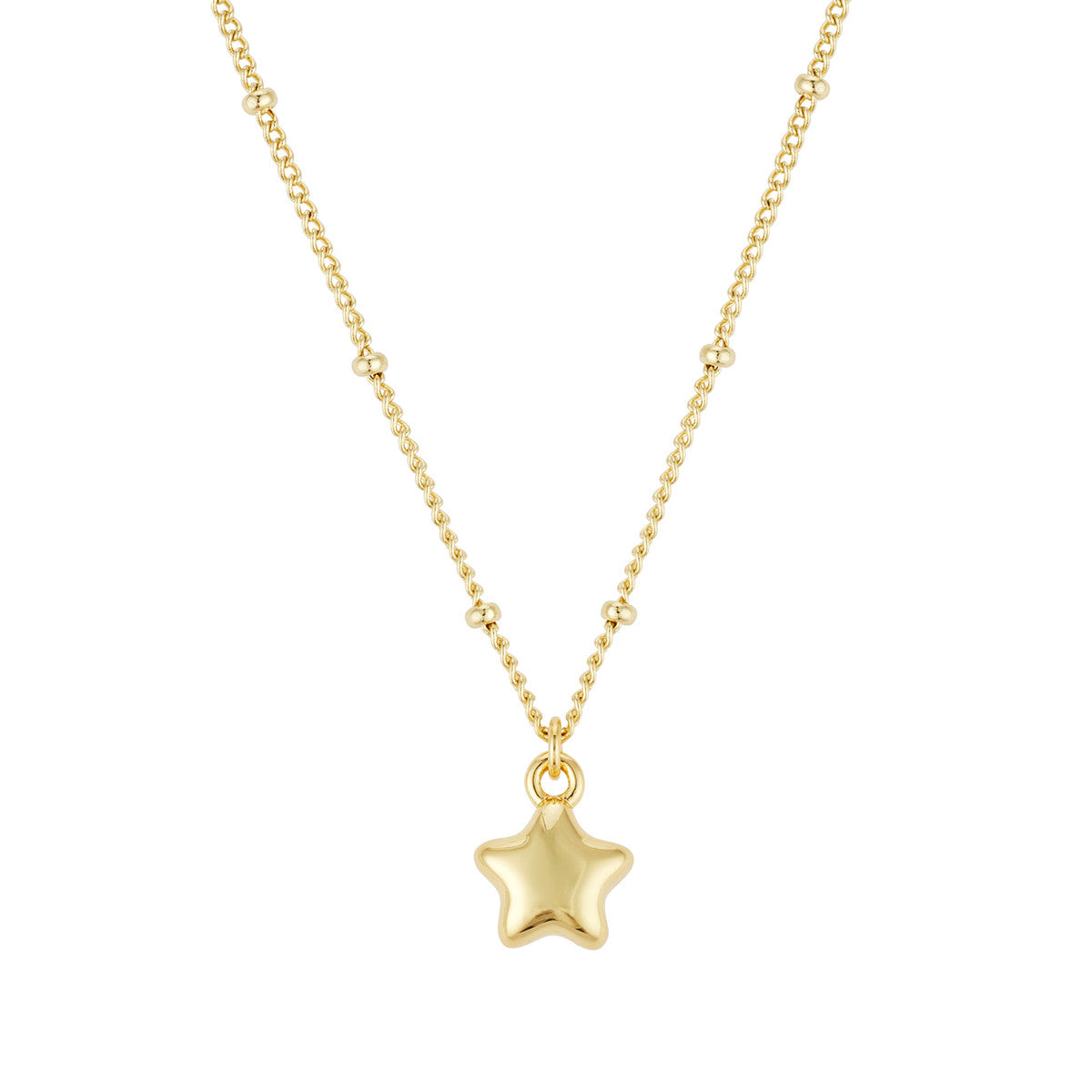 August Woods Gold Puffed Star Necklace