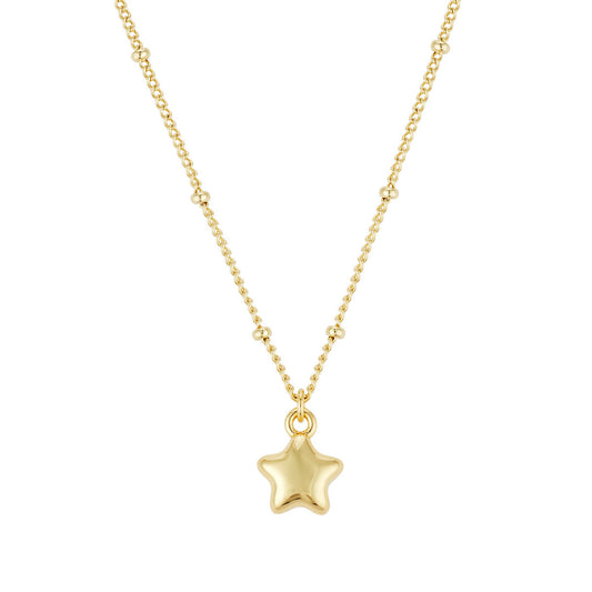 August Woods Gold Puffed Star Necklace
