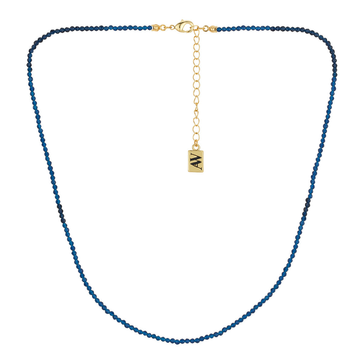 August Woods Gold Celestial Blue Bead Necklace