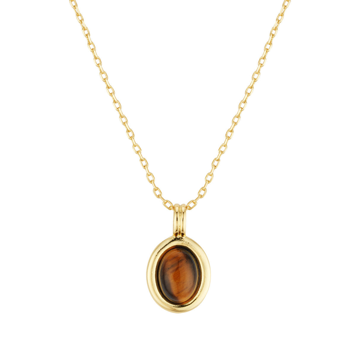 August Woods Gold Molten Tiger's Eye Necklace