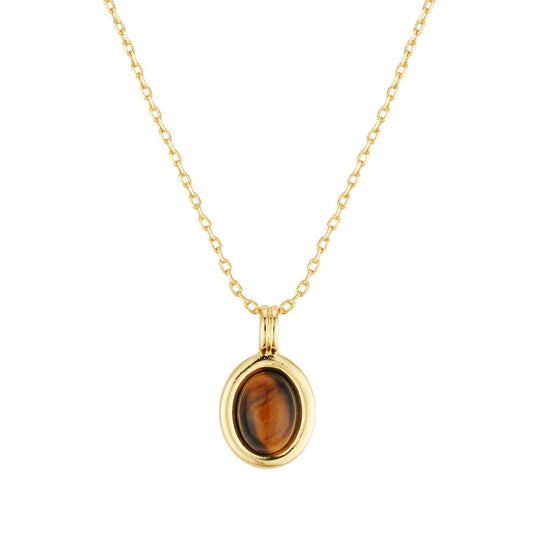 August Woods Gold Molten Tiger's Eye Necklace
