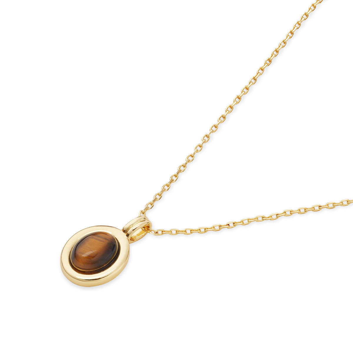 August Woods Gold Molten Tiger's Eye Necklace