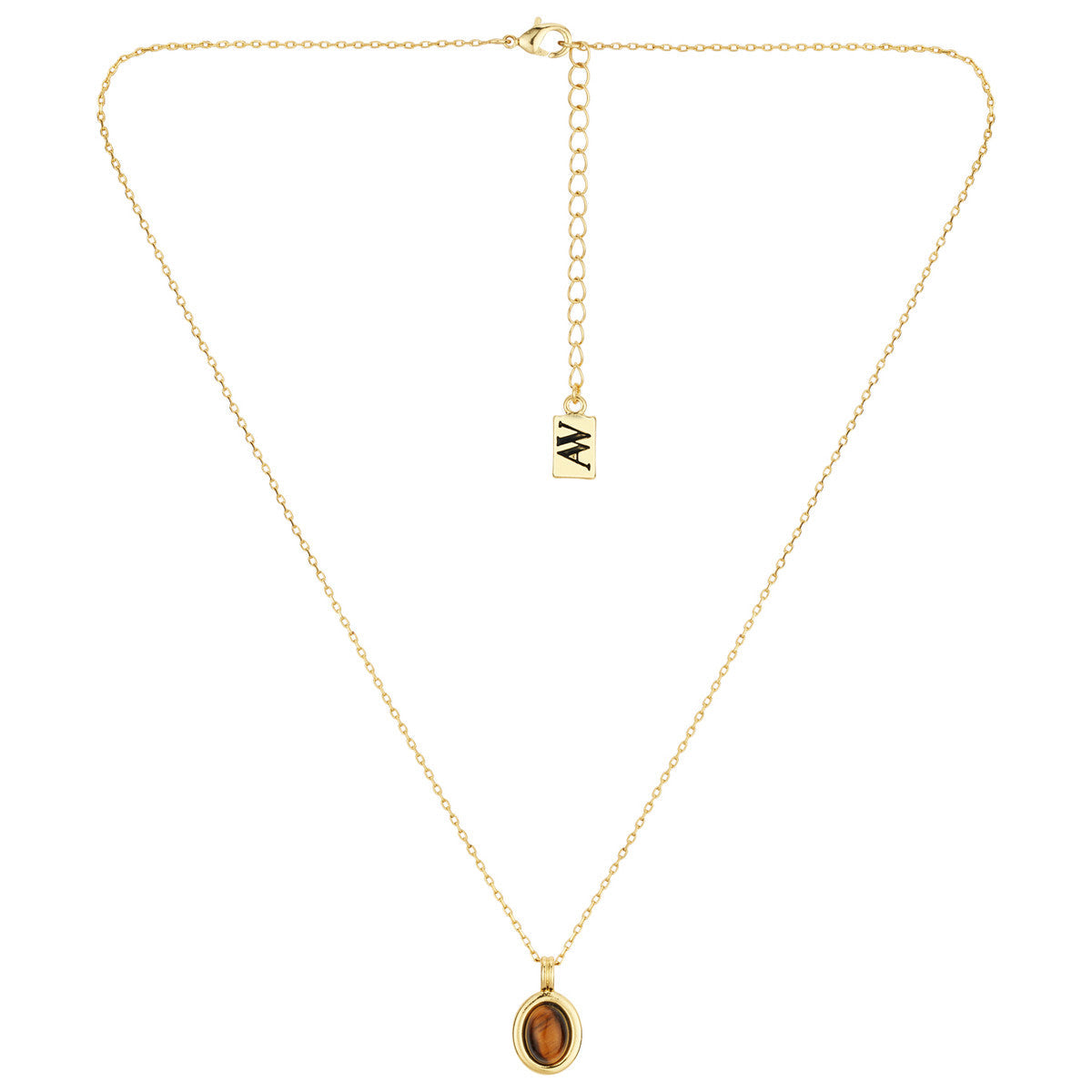 August Woods Gold Molten Tiger's Eye Necklace