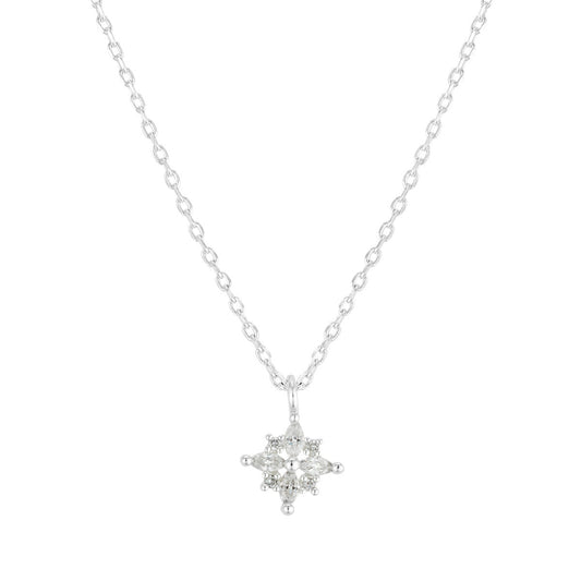 August Woods Silver Star Cluster Necklace