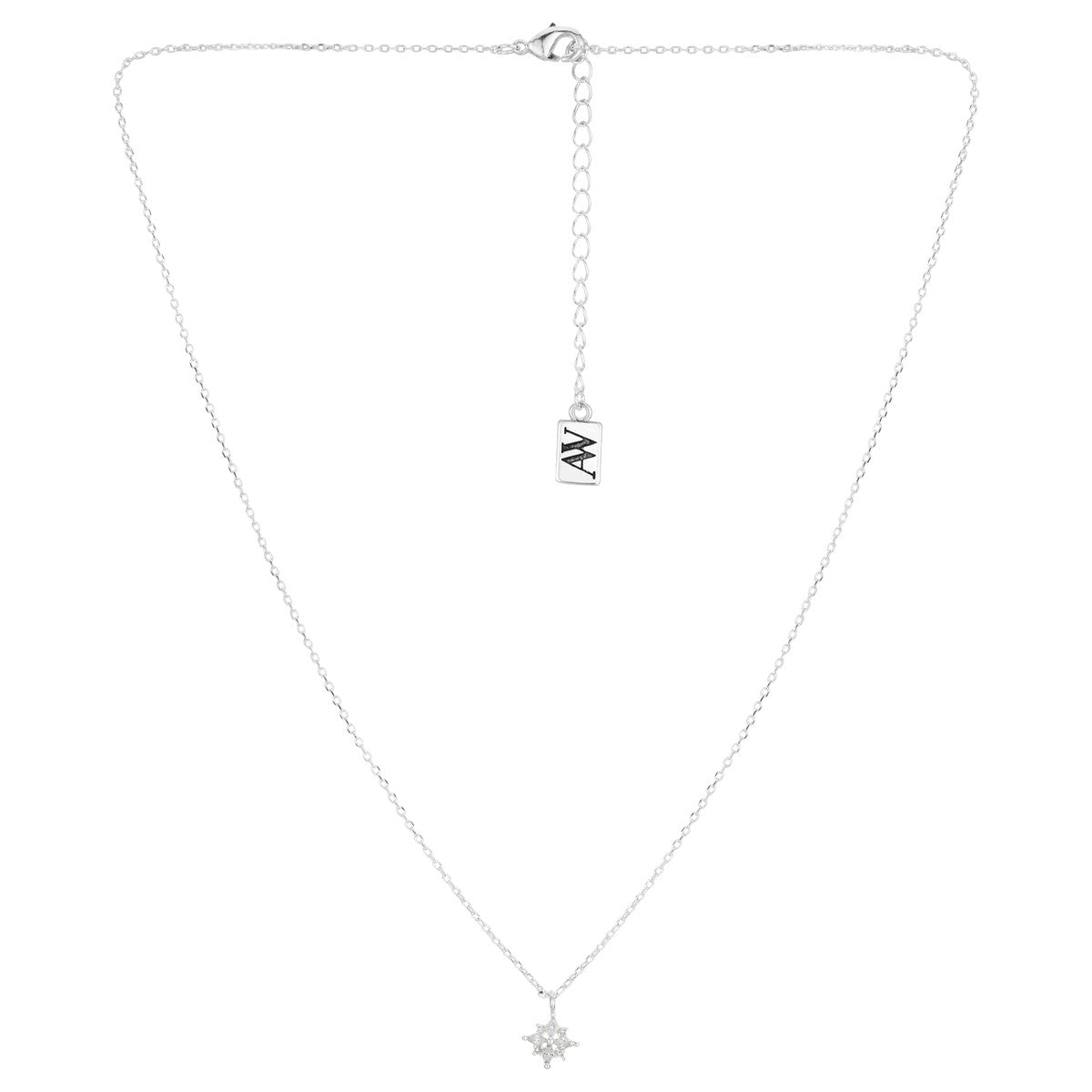 August Woods Silver Star Cluster Necklace