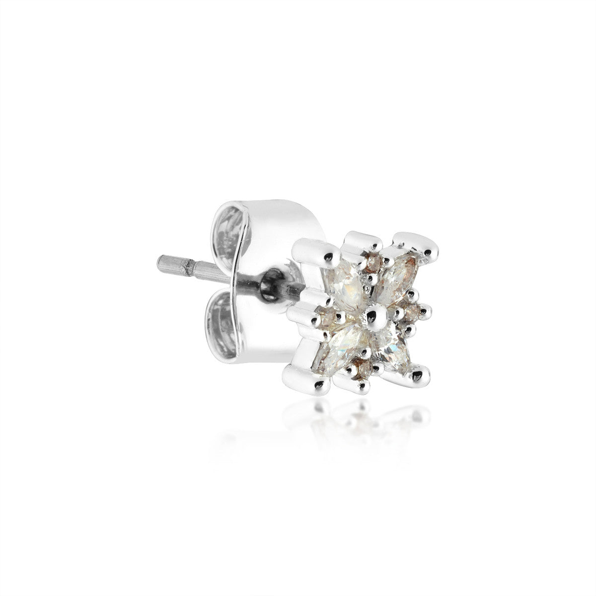 August Woods Silver Star Cluster Stud Earrings