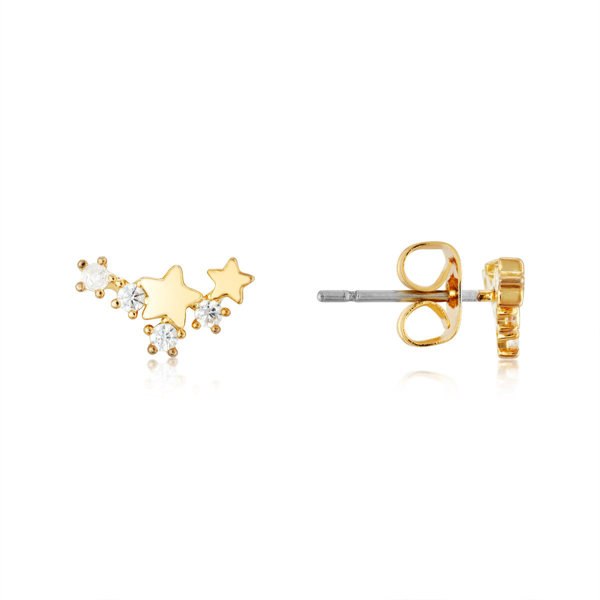 August Woods Gold CZ Mini Star Stud Earrings