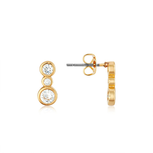 August Woods Gold Bezel Stud Earrings