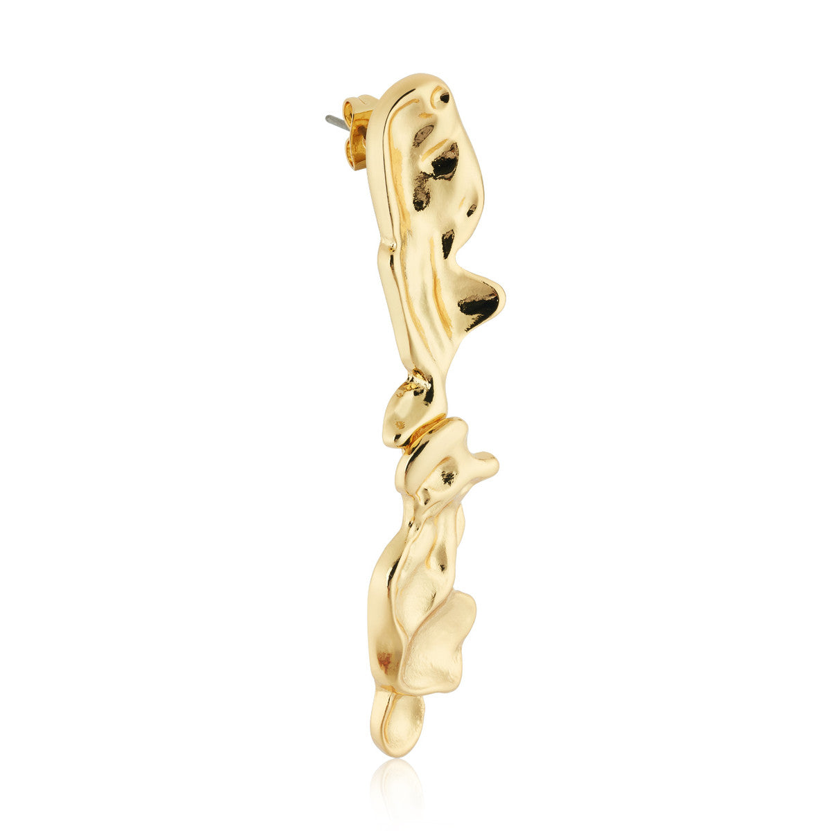 August Woods Gold Molten Drop Earrings