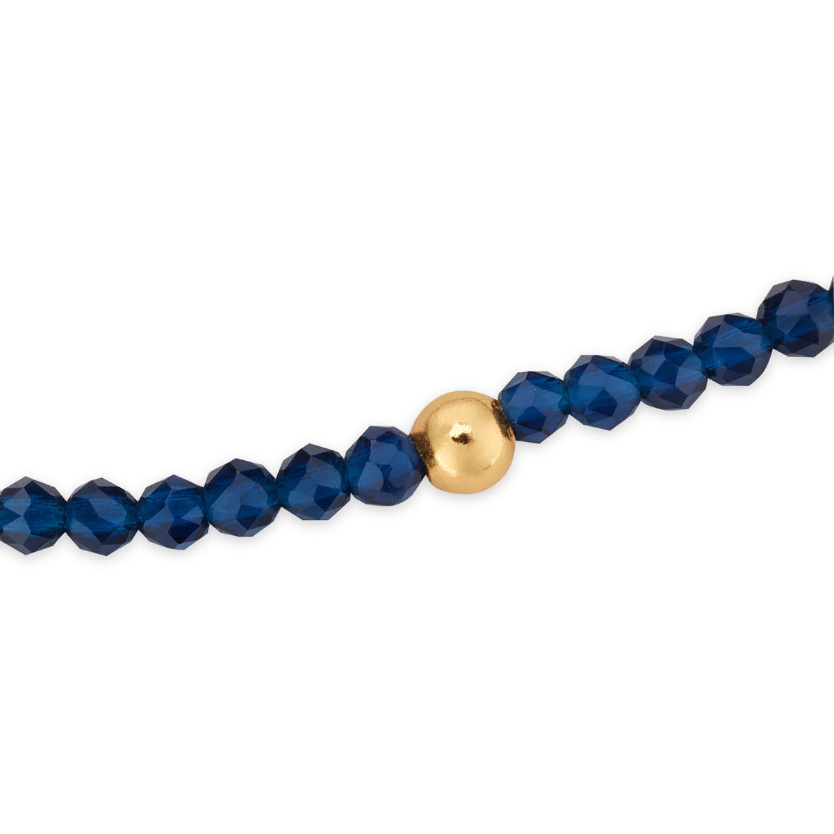 August Woods Gold Celestial Blue Bead Bracelet