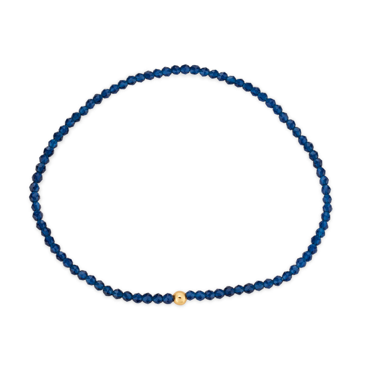 August Woods Gold Celestial Blue Bead Bracelet