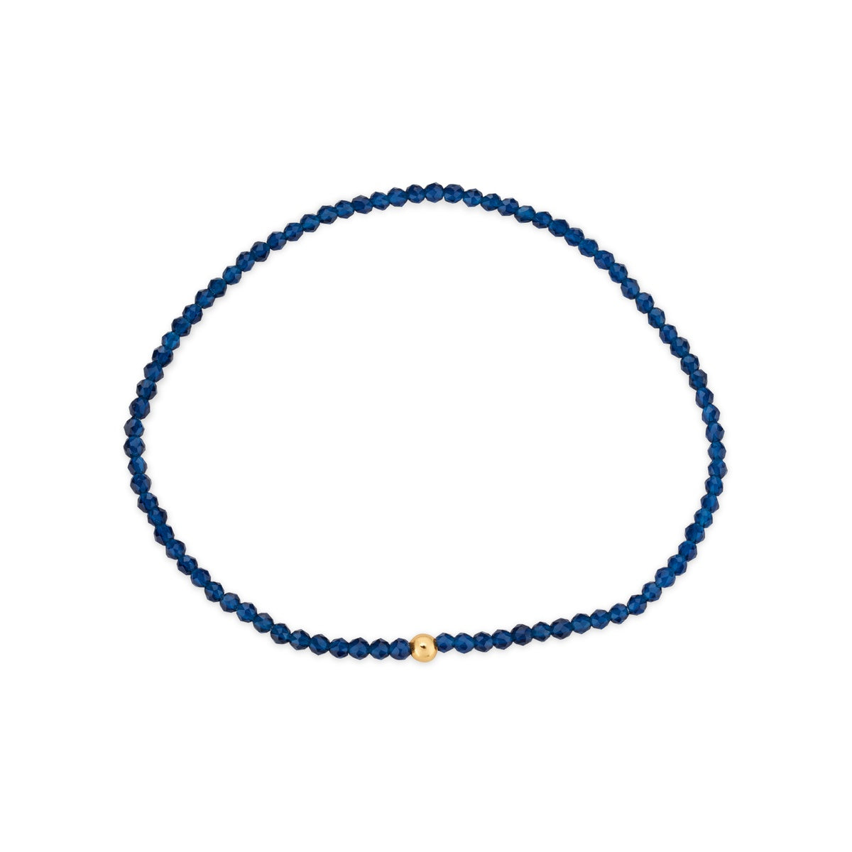 August Woods Gold Blue Bead Bracelet