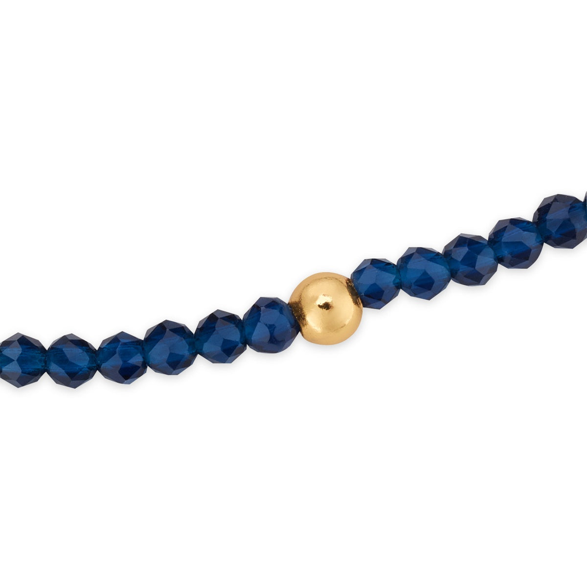 August Woods Gold Blue Bead Bracelet