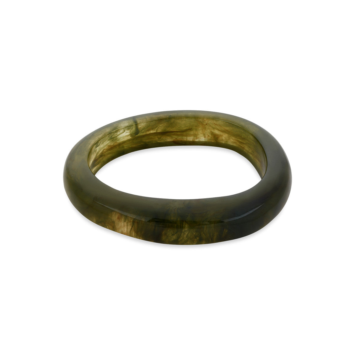 August Woods Olive Green Resin Bracelet