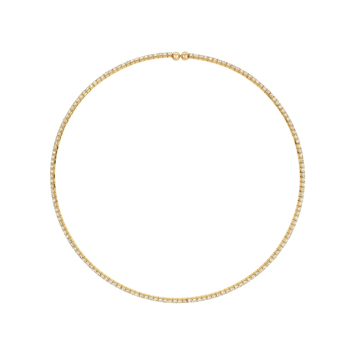 August Woods Gold Pavé Torque Necklace