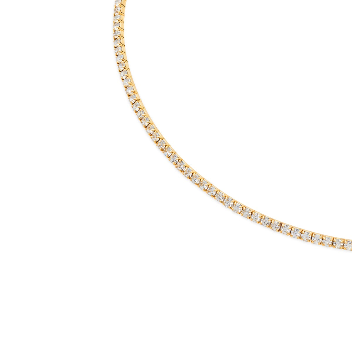 August Woods Gold Pavé Torque Necklace