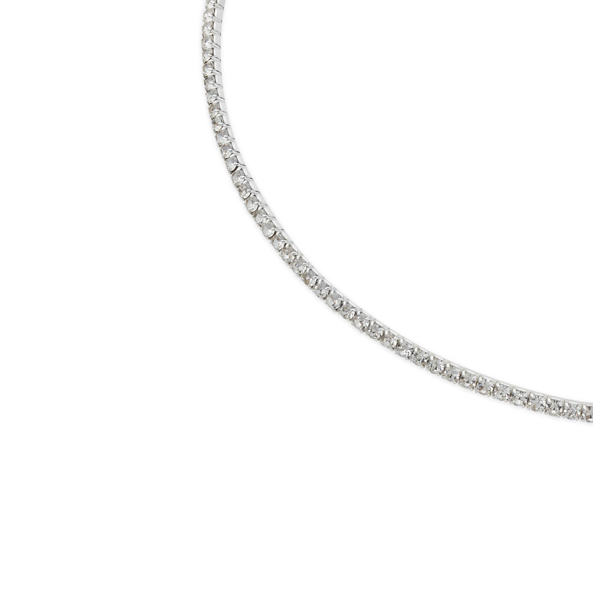 August Woods Silver Pavé Torque Necklace