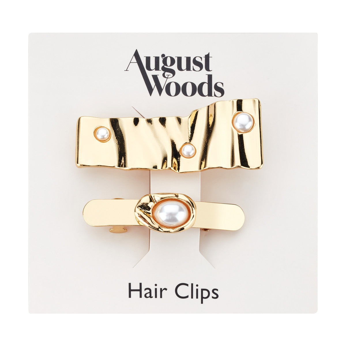 August Woods Gold Pearl Hairclip 2 Pack