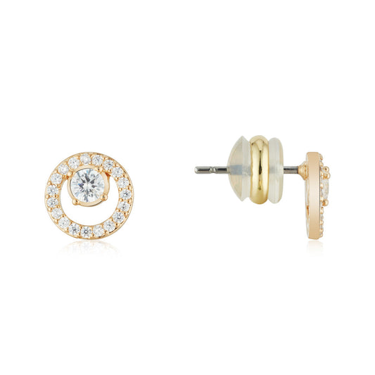 August Woods Gold Circle Halo Stud Earrings