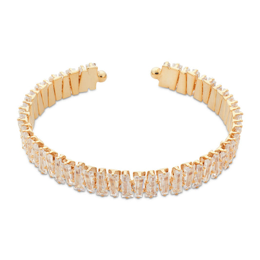 August Woods Gold CZ Baguette Adjustable Bangle