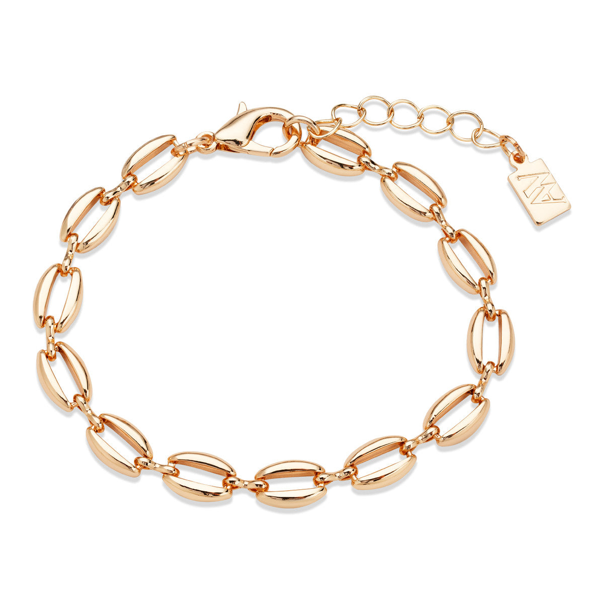 August Woods Gold Coffee Bean T-Bar Bracelet