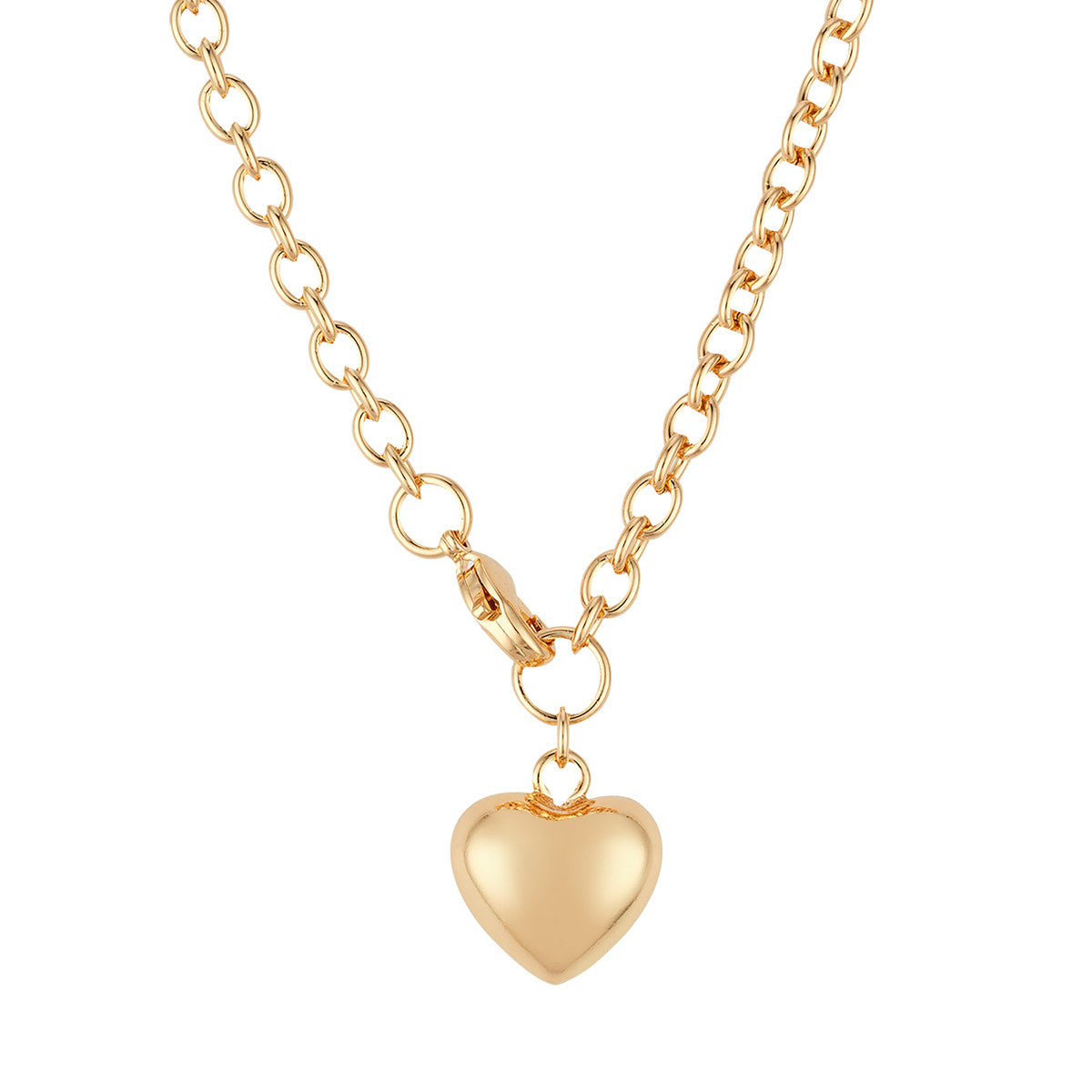 August Woods Gold Statement Puffy Necklace