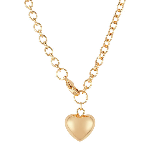 August Woods Gold Statement Puffy Necklace