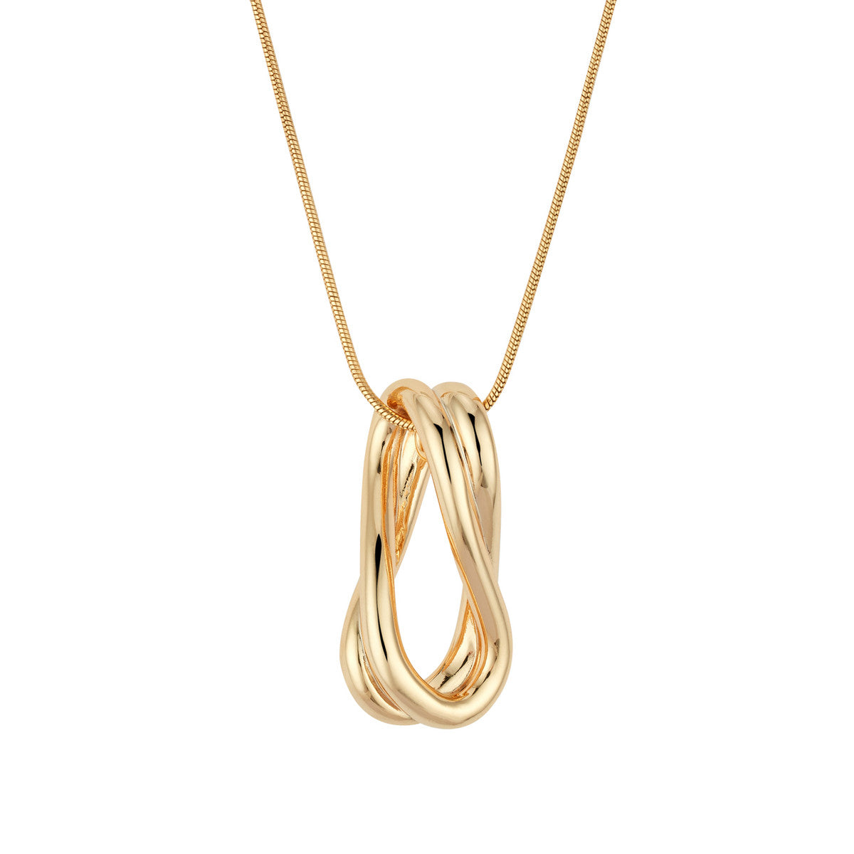 August Woods Gold Wave Pendant Pull Necklace
