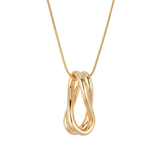 August Woods Gold Wave Pendant Pull Necklace
