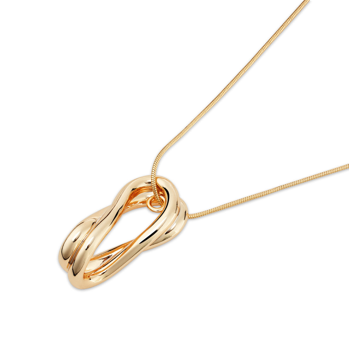 August Woods Gold Wave Pendant Pull Necklace