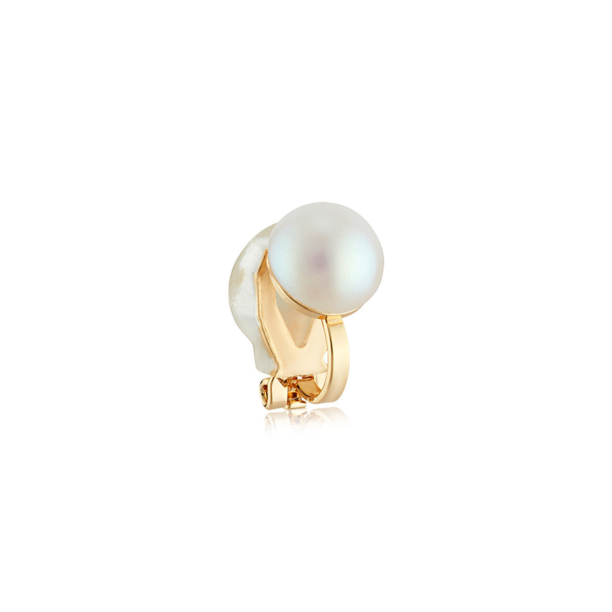 August Woods Gold Pearl Clip-On Earrings
