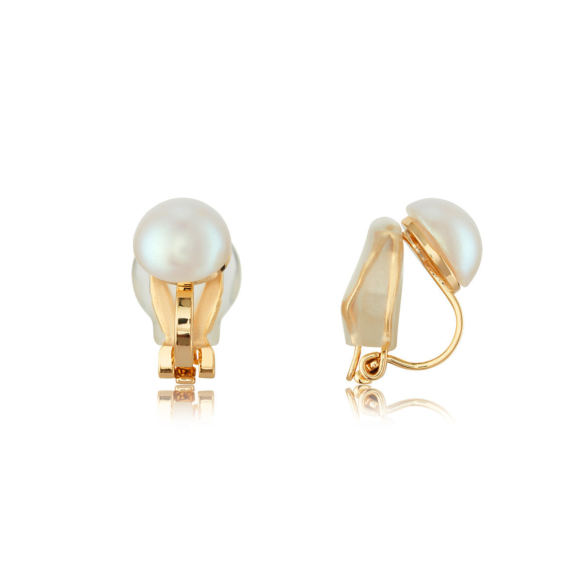 August Woods Gold Pearl Clip-On Earrings