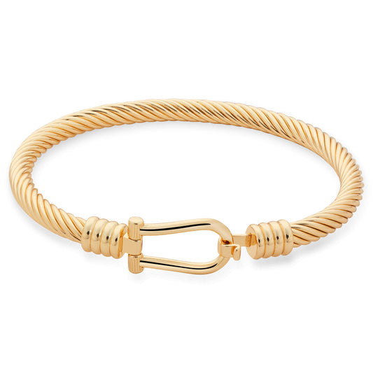 August Woods Gold Cable Clasp Bangle
