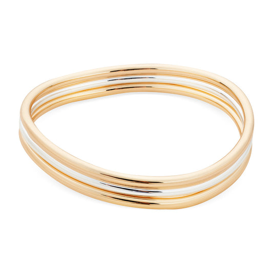 August Woods Two-Tone Trio Bangle Stack