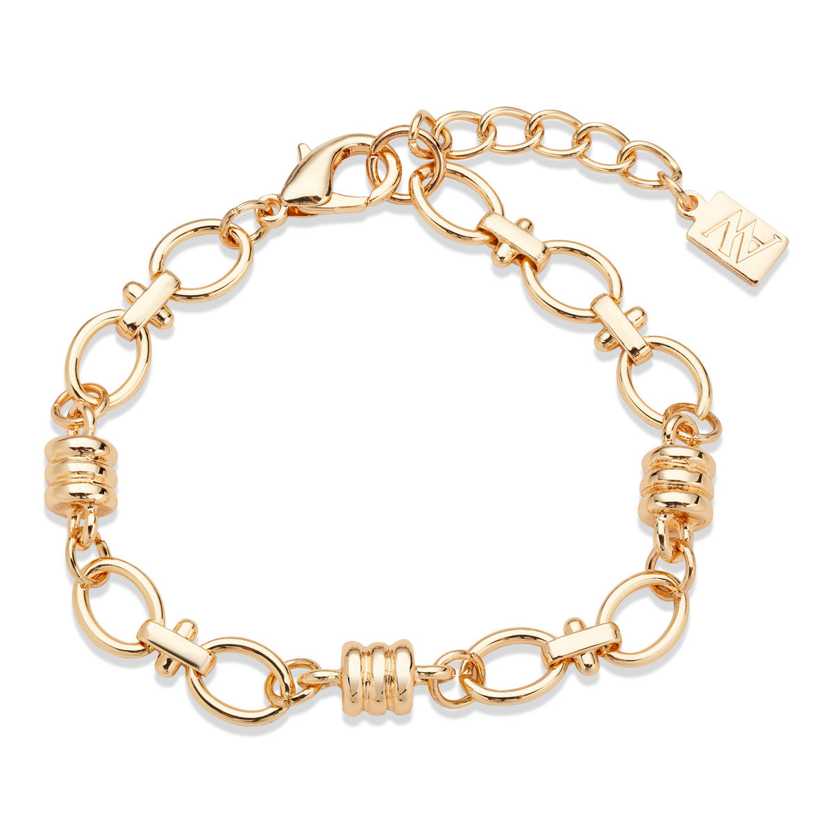 August Woods Gold Vintage Circle Link Bracelet