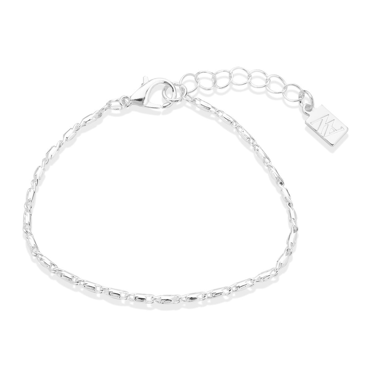 August Woods Silver Flat Bar Bracelet