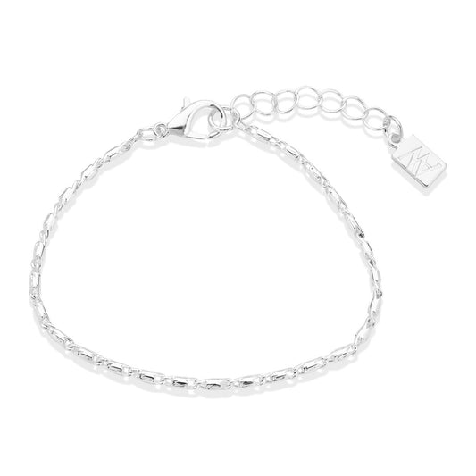 August Woods Silver Flat Bar Bracelet